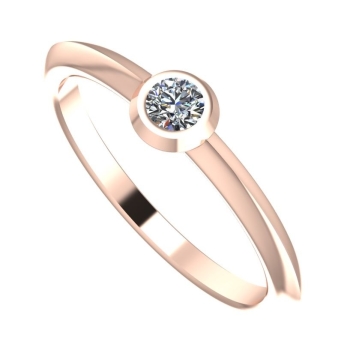 Siimple rose gold and diamond engagement ring