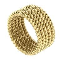 Twisted Up - 5 strand ring (yellow gold) wedding ring