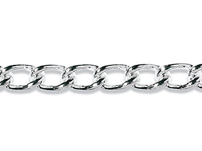 Silver curb chain anklet