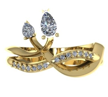 Entwined: Yellow Gold with Diamonds