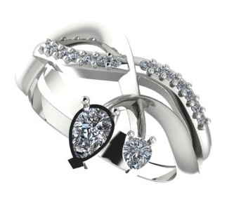 Entwined: White Gold with Diamonds