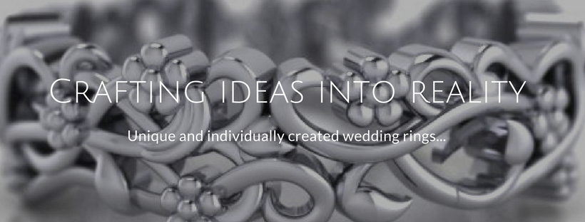 Handmade unique wedding rings, contemporary wedding rings, designer wedding rings