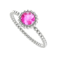 Alto Majestic Ring - White Gold and Pink Sapphire.