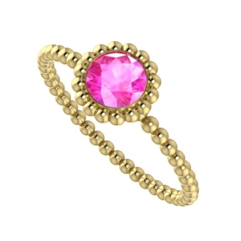 Alto Majestic Ring - Pink Sapphire and Yellow Gold