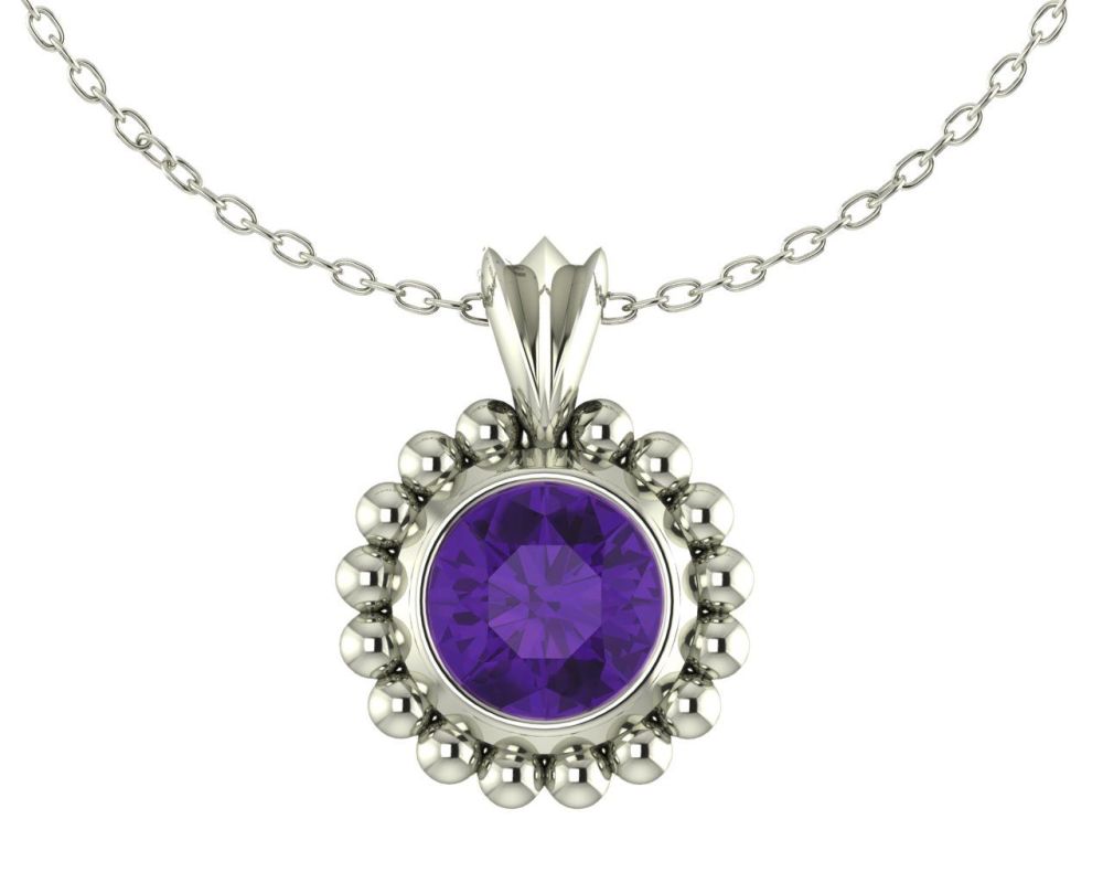 Magestic Amethyst and Silver Pendant