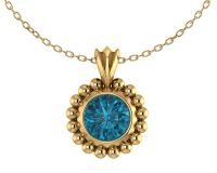 Majestic Yellow Gold and London Blue Topaz