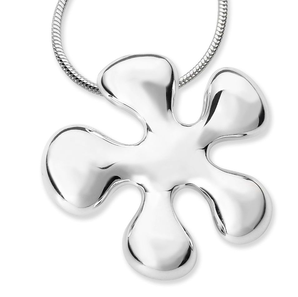 Silver splat pendant