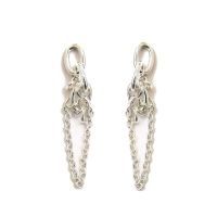 Small Silver Chain Reaction Earrings