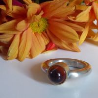 Amber, Silver and Gold Ring