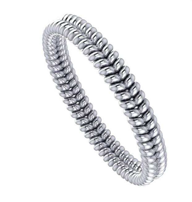 Unique twist platinum wedding rings 1a