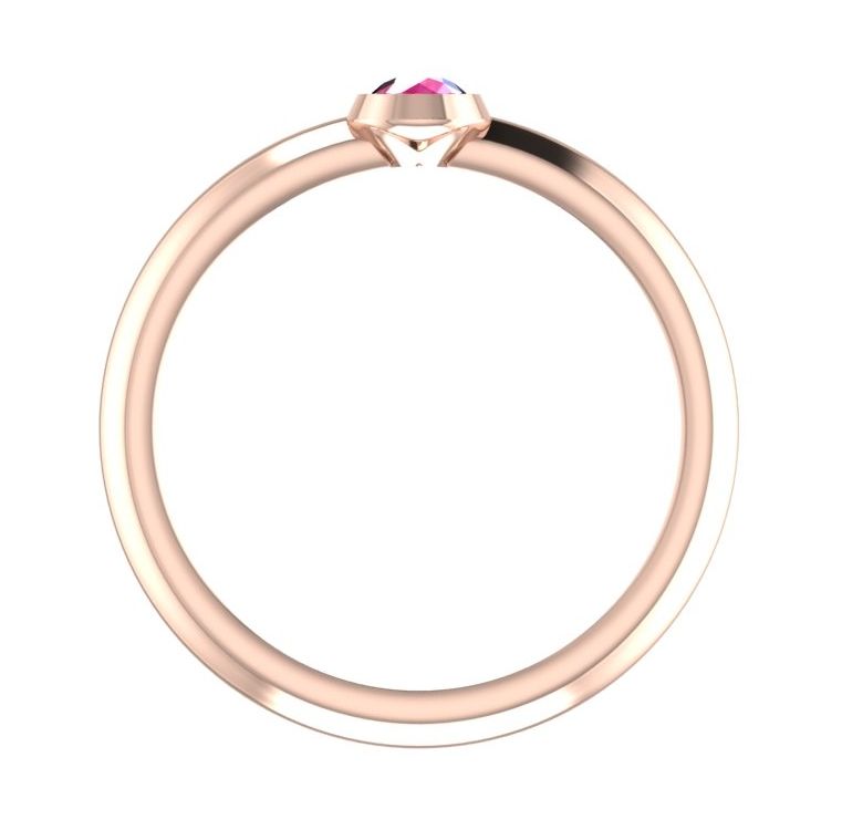 Lucy, Pink Sapphire and Rose Gold Engagement Ring