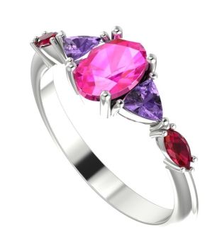 Maisie Engagement Ring | Exclusive Unique Five Gemstone Rings