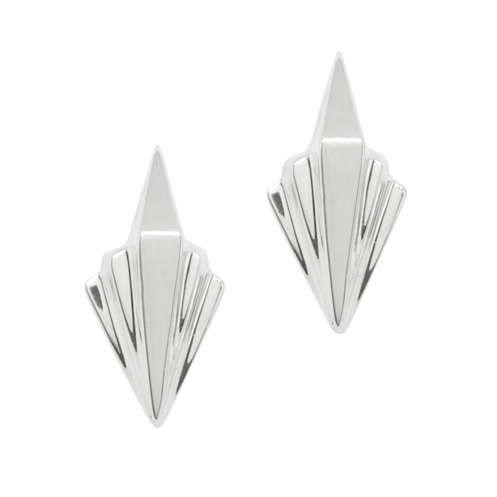 silver art deco earrings