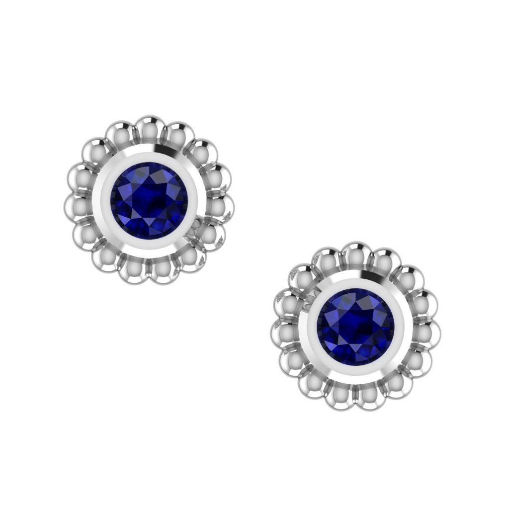Blue Sapphire Mini Alto Earrings