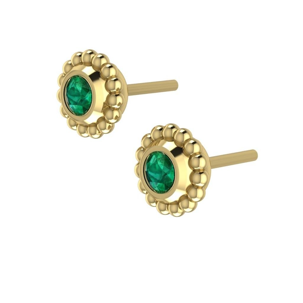 Emerald Mini Alto Earrings