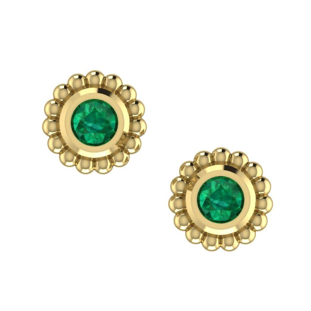 Emerald Mini Alto Earrings