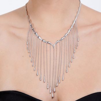 Silver Falling Necklace