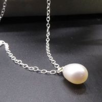 White Pearl Drop Pendant