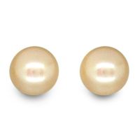 Cultured Freshwater Ivory Pearl Studs Earrings 9-10mm