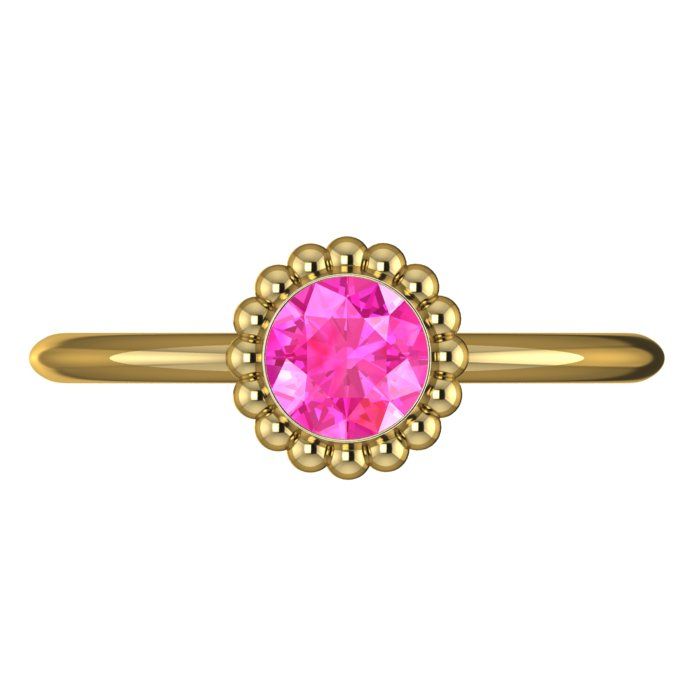 Alto, Yellow Gold and Pink Sapphire