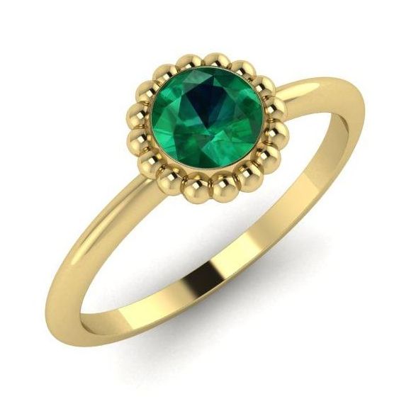 Buy Emerald Silver Rings | Panna Silver Rings