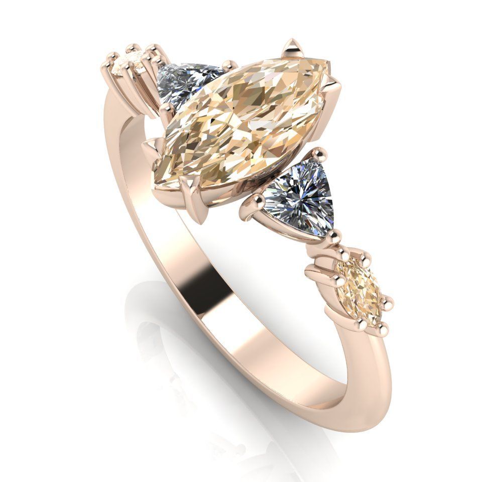 Maisie Marquise: Champagne Diamond, Diamonds & Rose Gold
