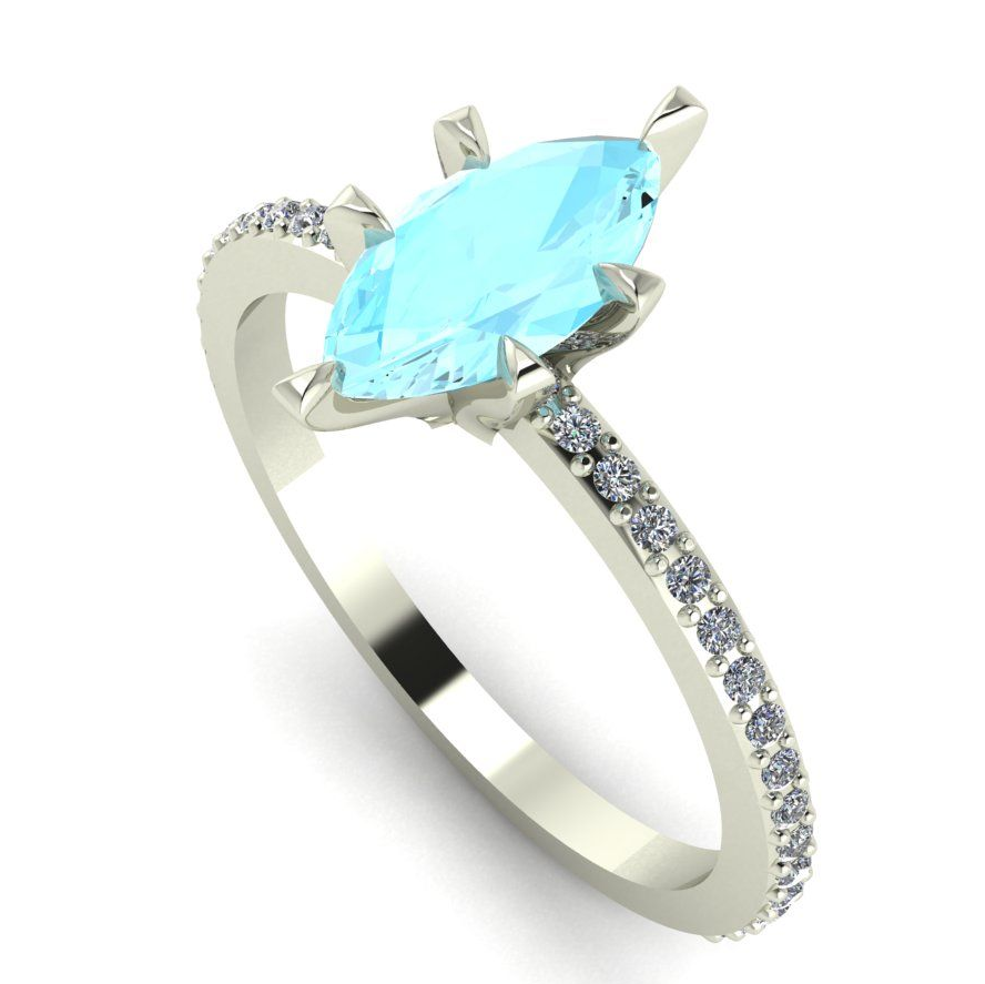 Amoret Aquamarine Engagement Ring