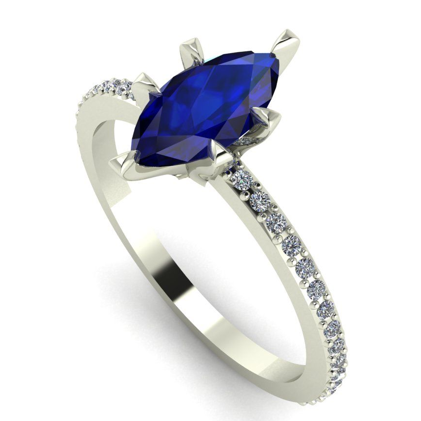 Amoret Sapphire and diamond ring