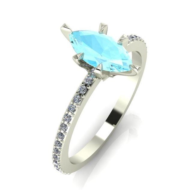 Amoret: Aquamarine & Diamonds