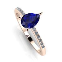 Calista: Sapphire & Diamond - Rose Gold