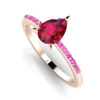 Calista: Ruby & Pink Sapphire - Rose Gold