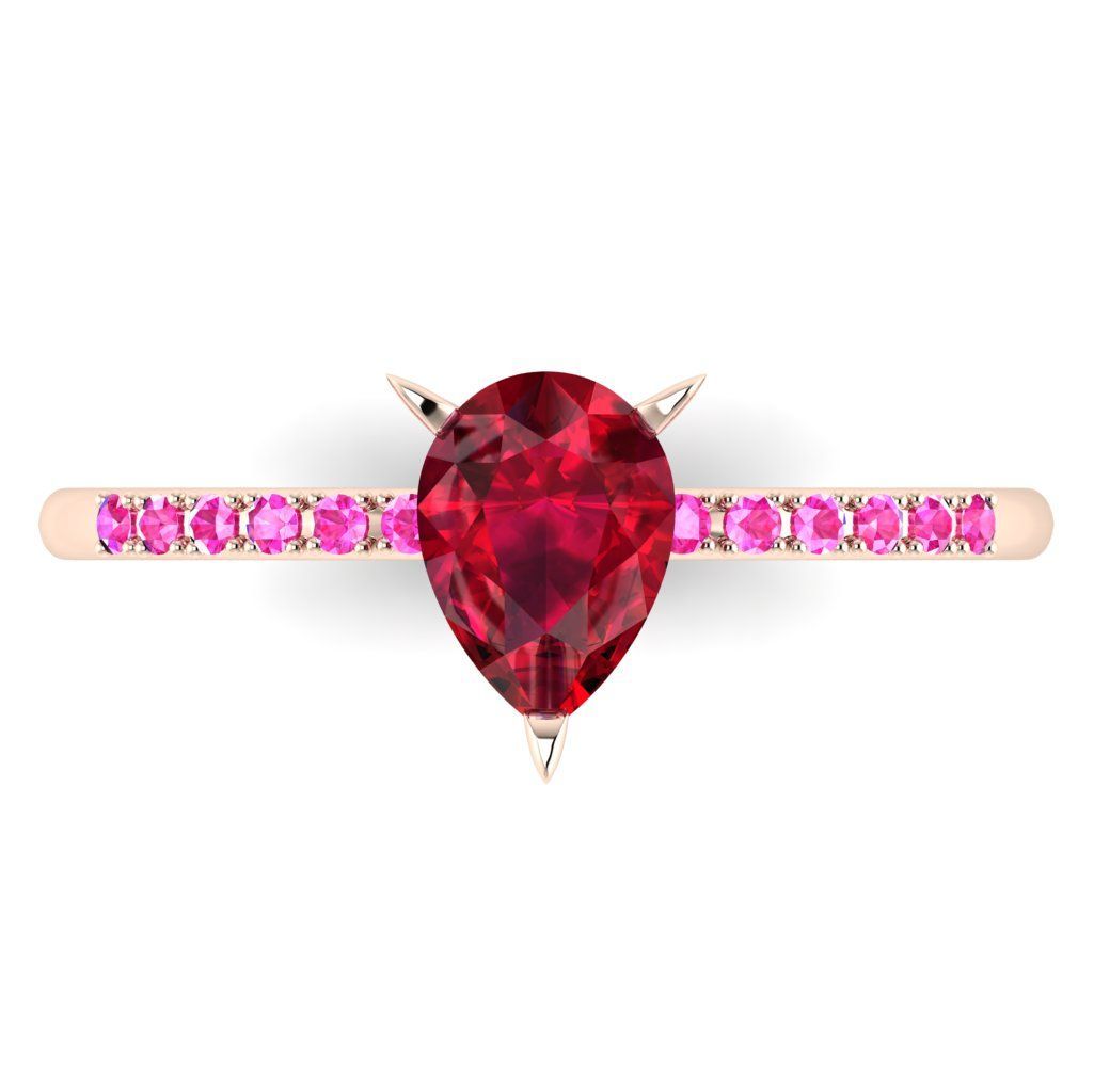Calista: Ruby & Pink Sapphire - Rose Gold