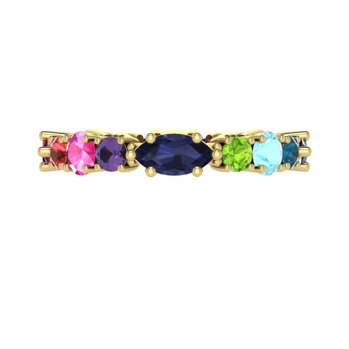 gemstone eternity rings