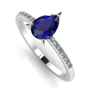 Calista: Sapphire & Diamond - White Gold