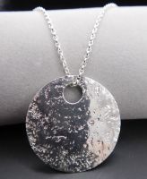 Glitter Ball Disk Necklace