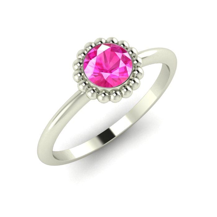 Alto, White Gold and Pink Sapphire Ring