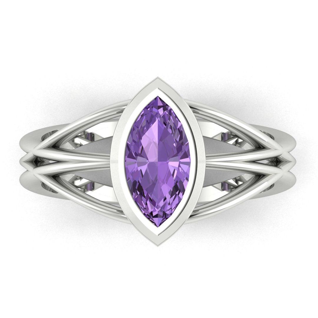 Infinity - Violet Sapphire - White Gold