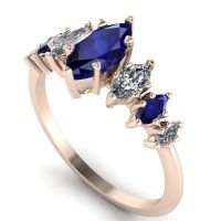 Harlequin - Sapphires , Diamond & Rose Gold