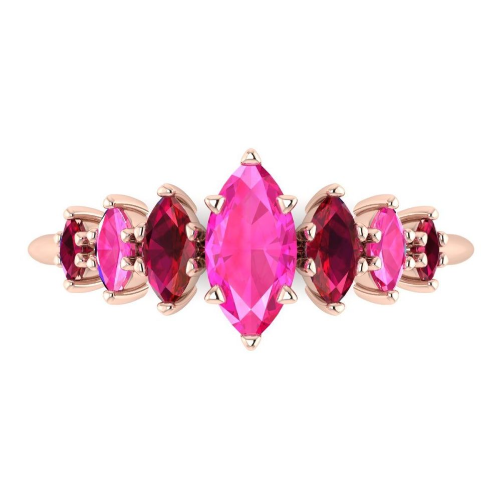 Harlequin - Pink Sapphires, Rubies & Rose Gold