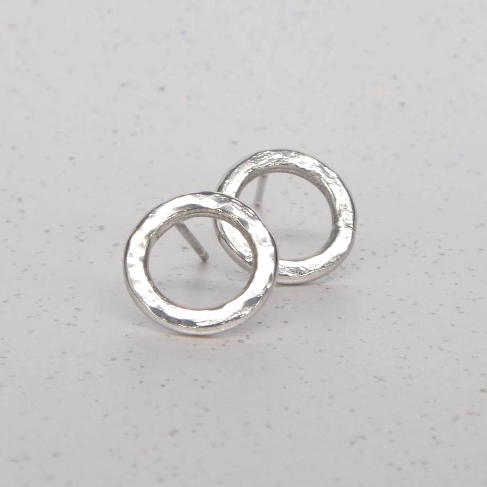 Silver Vanilla Earrings (10mm diameter)