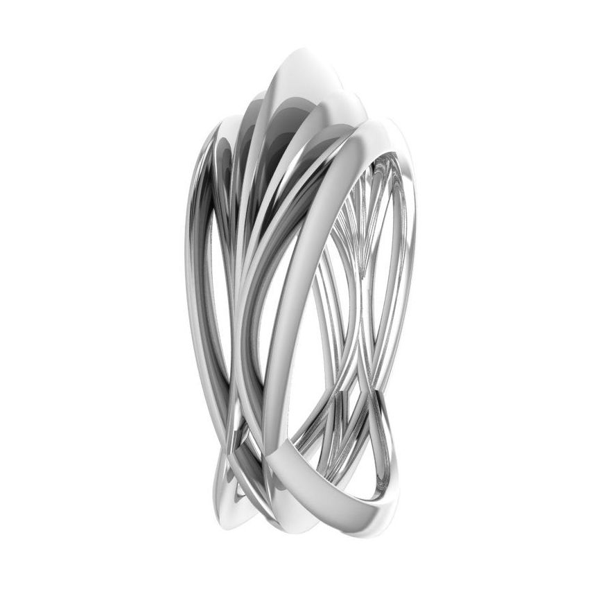 Infinity Armour Ring - 18 Carat White Gold