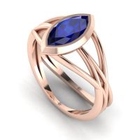 Infinity - Blue Sapphire - Rose Gold