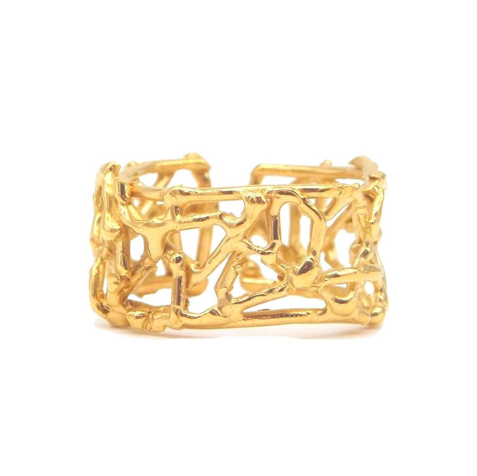 Gold Web Cuff Ring