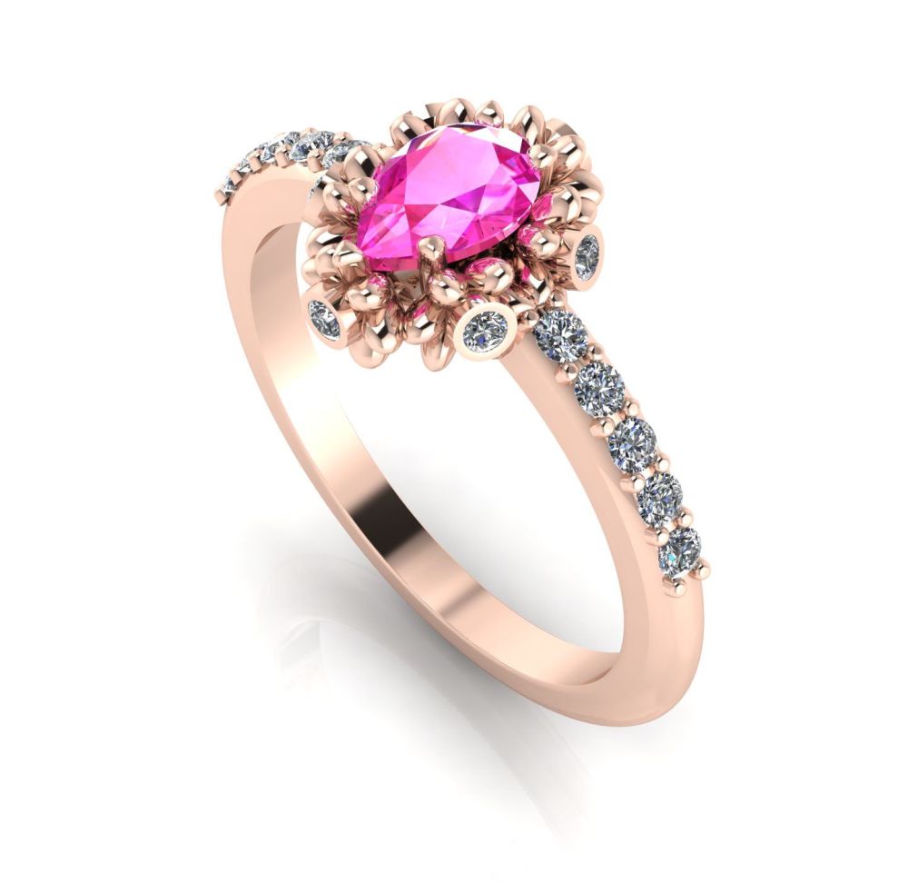 Garland: Pink Sapphire, Diamonds & Rose Gold