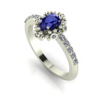 Garland: Sapphire Diamonds & White Gold Ring