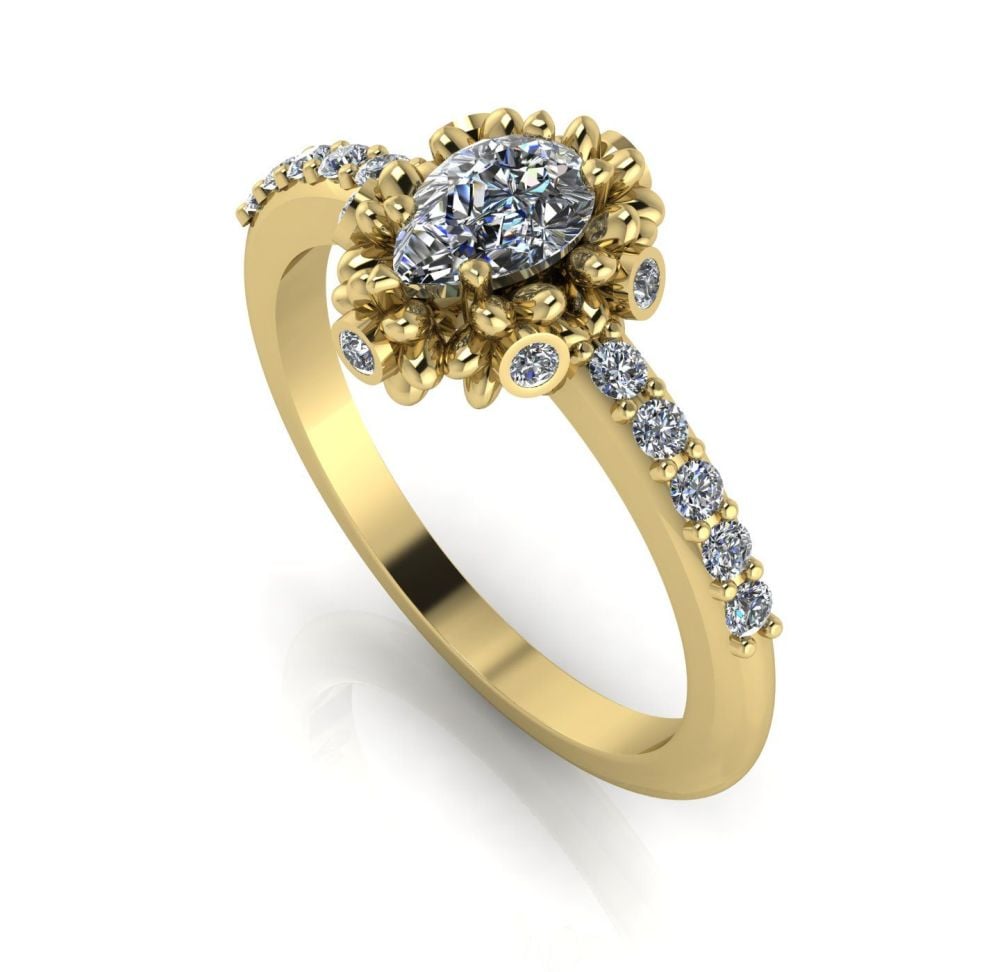 Garland: Diamonds & Yellow Gold Ring