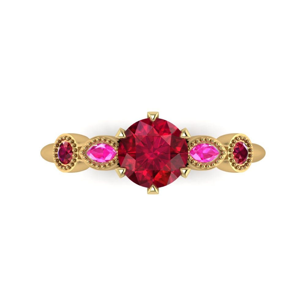 Milena - Ruby and Pink Sapphire Ring