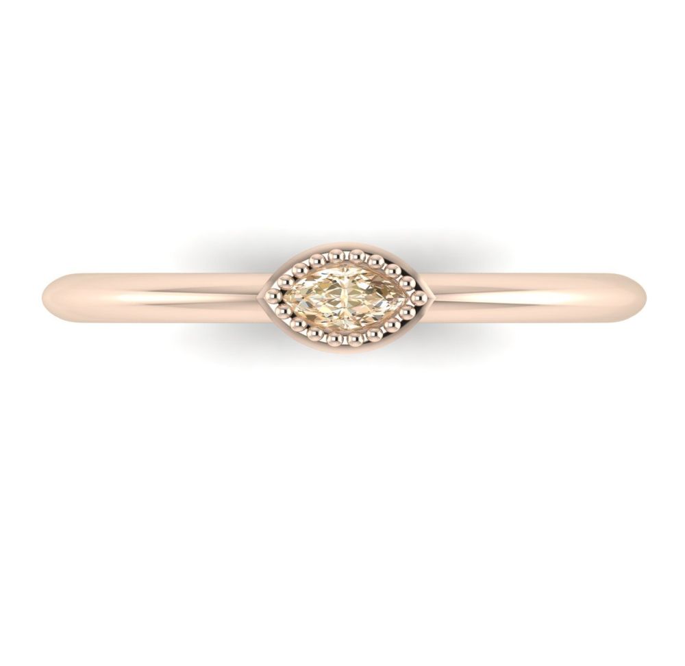 Mini Astraea- Brown Diamond & Rose Gold Ring