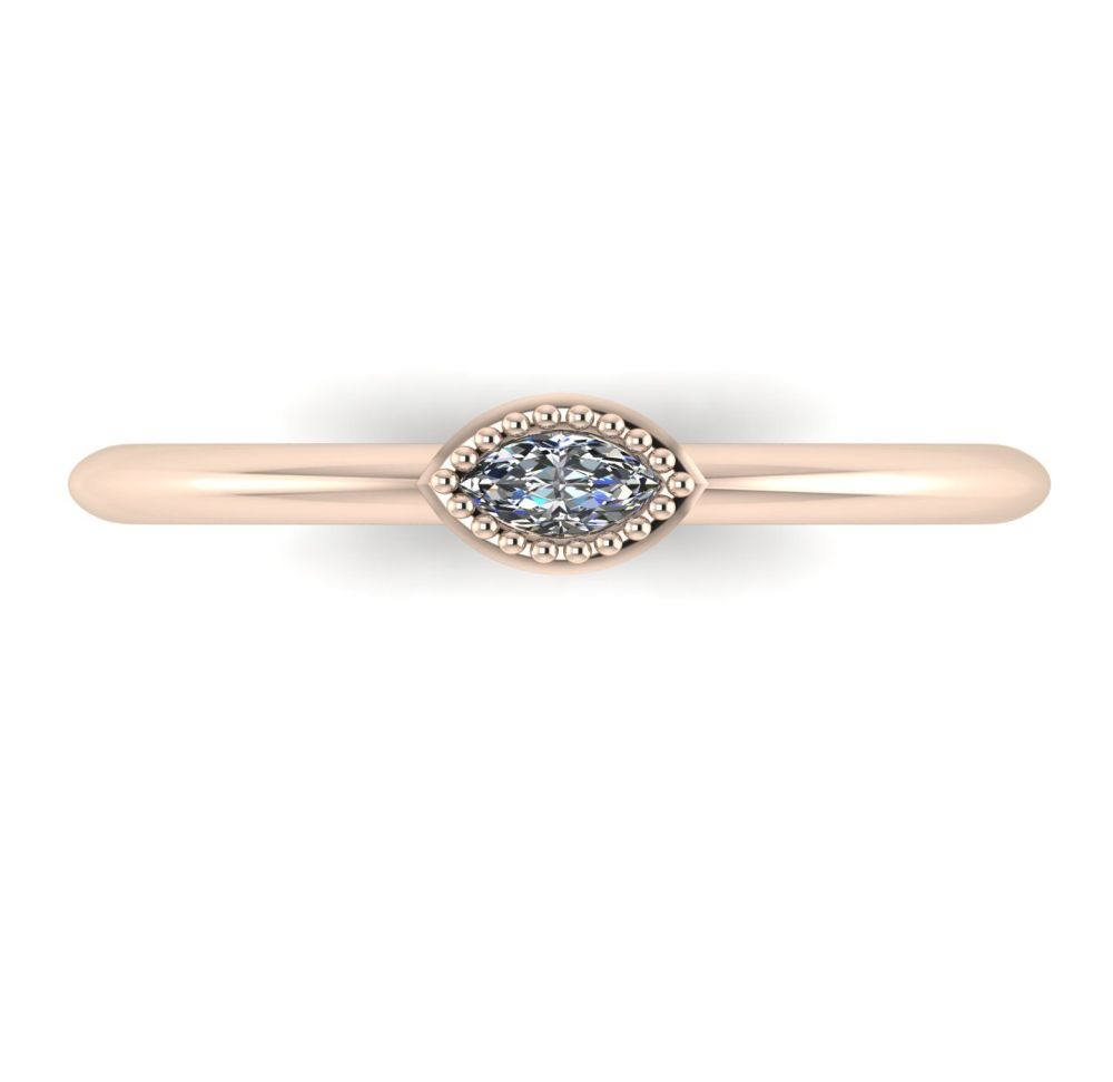 Mini Astraea- Diamond & Rose Gold Ring