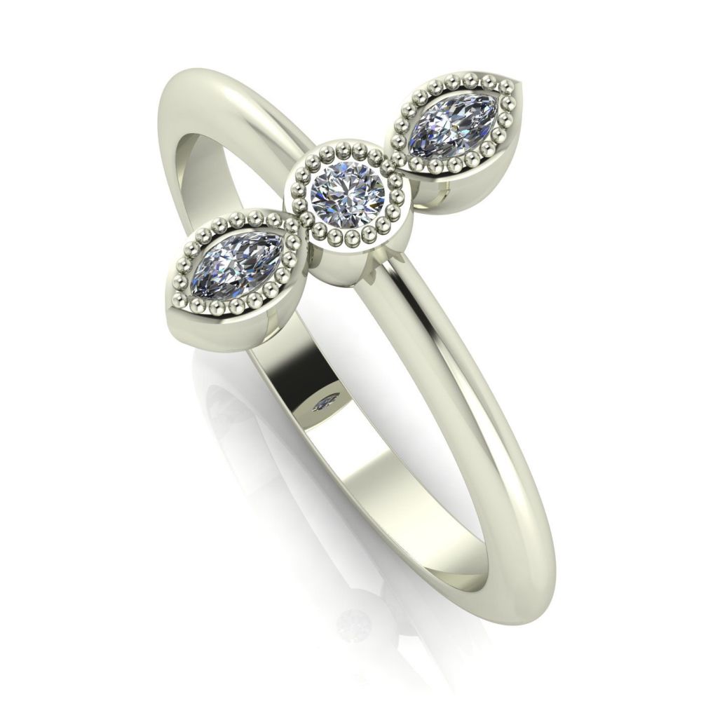 Astraea Trilogy - Diamond & White Gold Ring